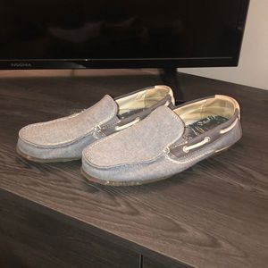 GBX size 7.5 blue slip on loafers